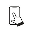 © arum - Solid touchscreen navigation gesture mobile icon glyph