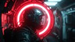 © Larisa AI - An astronaut in a high-tech space environment, illuminated by striking red lights, portraying the essence of exploration and the thrill of discovering the unknown.