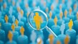 © Shahidaartworks - Target Audience Concept with Magnifying Glass Highlighting Individual