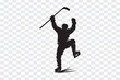 © prodesignz22 - Dynamic Silhouette of a Hockey Player Celebrating Success Hockey Sport Action Silhouette Set with Goalie and Skaters