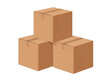 © Ranju - Stack of three cardboard boxes isolated on transparent background