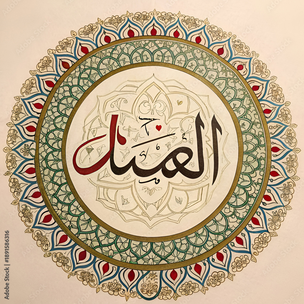 Amal name in Arabic calligraphy art Stock Illustration | Adobe Stock