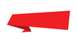 © Design By Mehedi - Modern red origami ribbon banner isolated for promotion and headings