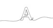 © supplement - Single line art of the letter a on white background. No editable stroke