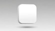 © Noor  - White square button in minimalist design with soft lighting on gray gradient background for user interface