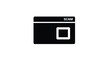 © mst - Black rectangle with a white square labeled scam a silhouette