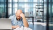 © BillionPhotos.com - Sad tired male worker in office with deadline