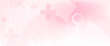 © Mariia - Soft pastel pink women’s health gradient background with abstract lines, plus, circles and a Venus female symbol. Modern wellness and medical design for clinics, care services and feminine healthcare