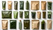 © Wool World - A curated collection of diverse green and natural packaging, showcasing pouches, bottles, and bags for a healthy and sustainable product range