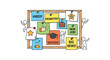 © Rommy - People celebrating career success on vision board with positive notes