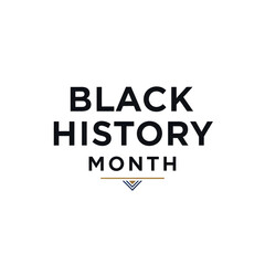  Black History Month celebration with elegant typography and symbol