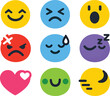 © MORIUM JANNAT - Minimal emoji style icon set redesigned as abstract symbols for interface use