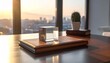 © wanna - Modern luxury kitchen and bathroom interior design featuring wooden furniture a plant near the window and an empty desk in a bright house room