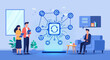 © hilih - Digital network connects people and ideas with data flow
