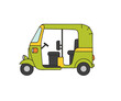 © BI.I - indian auto rickshaw vector icon traditional three wheeler tuk tuk transport