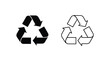 © msunny93 - Black and white recycling symbol variations on a white background