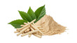 © Seek - Stevia plant with leaves and powder green isolated on a transparent background
