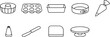 © Vitechek - Collection of baking tools and equipment icons for pastry and cake making