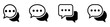 © Maksim - Chat message icon set, speech bubble icons, Social media message.