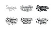 © Viacheslav - Seasonal Lettering Variations. Seasons Turn. Set lettering. harmonious lettering variations of the same emblematic concept, each with different artistic