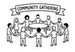 © Artem - Community gathering with people holding hands