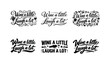 © Viacheslav - Whimsical Wine Lettering. Wine a little laugh a lot. Set lettering. harmonious lettering variations of the same emblematic concept, each with different