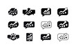 © Svitlana - Impactful Review Icons. Impact of online reviews and customer feedback on trade. Icon set. Set Logo of impact of online reviews and customer feedback on trade: