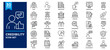 © Rusma Ratri Handini - Credibility icon collection set. Containing expertise, honesty, integrity, consistency, reputation, trust icon. Line Icon Collection. Vector illustration.