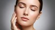 © Omar Studio - Portrait Of Beautiful Woman With Perfect Skin And Eyes Closed Enjoying Beauty