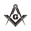 © MDMOGGEM - Square and compasses with the letter g a masonic symbol