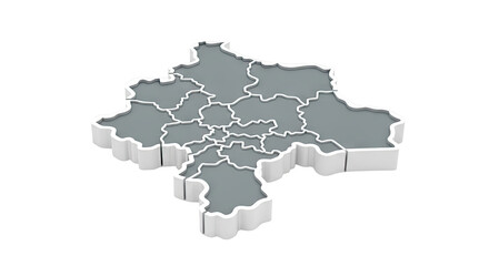  3D Map of Kosovo