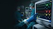 © Chanoknan - Surgeon Utilizing Real Time Vital Signs Data Analytics via Medical Monitoring Interface for Improved Patient Care Optimization in Modern Surgical Operating Theater Environment
