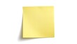 © Habiburrehman - A bright yellow sticky note on a clean white background for writing reminders