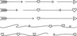 © Narissara  - Huge collection of hand drawn heart arrows and minimalist decorative line dividers set