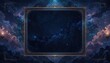 © CLARET - Elegant gold frame against starry night sky with clouds