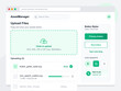 © Антон Сальников - The screen shows an asset management system for uploading files. Users can drag and drop their assets while selecting various design resources. The interface is clean and user-friendly.