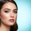 © Wlady Widia - A beautiful woman with flawless skin in a serene potrait, isolated model with a captivating face