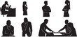 © DesignRacing - Business People Silhouettes in Various Professional Settings and Actions