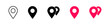 © icons gate - Location icon set, Map pin place marker. location pointer icon symbol in flat style. Red Location pin icon, Navigation sign