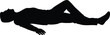 © ridwanhassan - Silhouette of a man lying down on his back