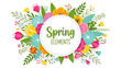 ©  Vecteezy Artists - Vibrant Spring Floral Elements Border with Copy Space for Text