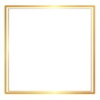 © wahyuni - Golden double-lined square frame with white fill. Simple design, elegant