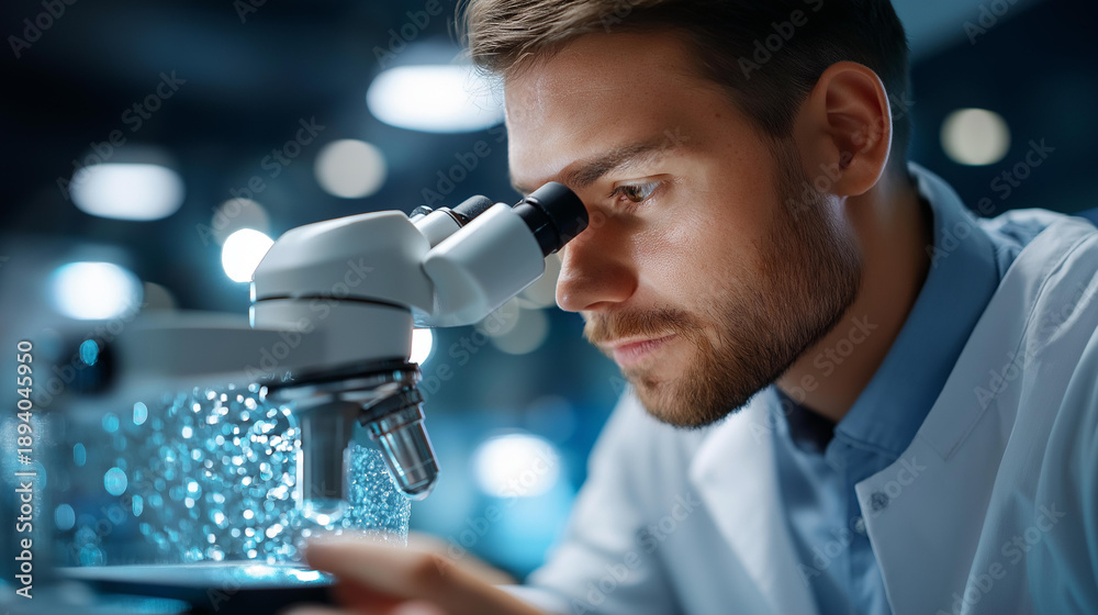 Lab Tech Face Less Photo Stock Modern medical research laboratory with faceless male ...