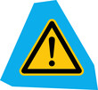 © Mehedi - Caution sign with exclamation mark on blue background