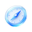 © Nature - 3d rendered icon of glossy compass symbol