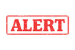 © Newly - Red alert stamp with distressed texture on warning sign