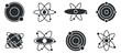 © Yana - A set of atomic symbols and icons in black and white minimalist vector style, suitable for educational and scientific projects