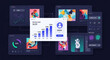 © Zia - Futuristic dashboard with colorful infographics and user interface elements on dark background