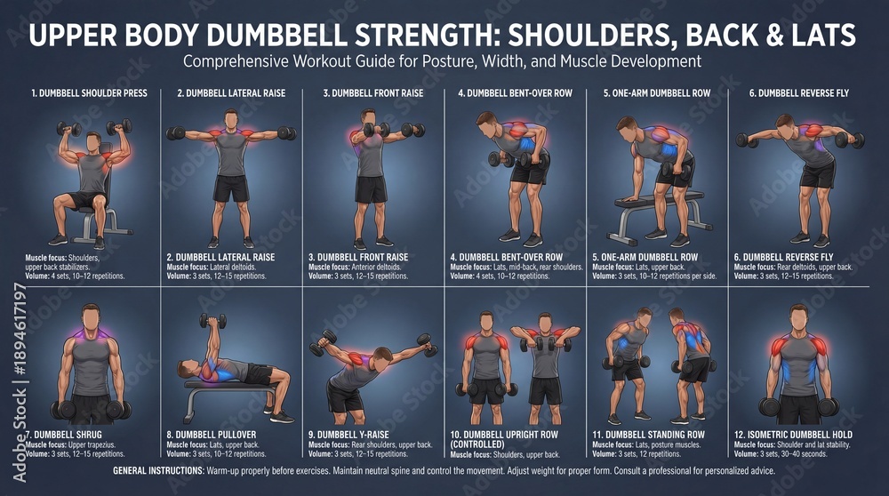 Comprehensive Guide to Dumbbell Exercises for Upper Body Strength ...