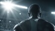 © Anat art - Athlete Focuses Intensely Under Stadium Lights Before a Key Moment in the Competition, Highlighting Anticipation in Dynamic Composition and Contrast